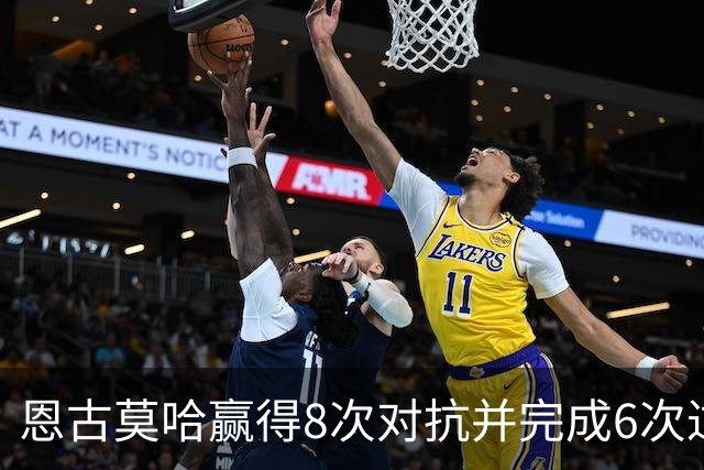 恩古莫哈赢得8次对抗并完成6次过人，两项数据均为利物浦队内最多